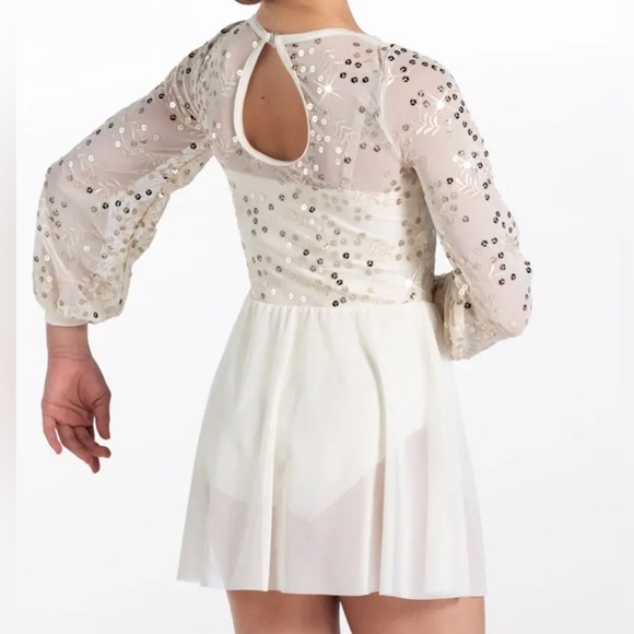 Weissman Cream Puff Sleeve Dress Dance Costume - Picture 2 of 7